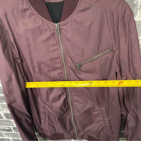 John Varvatos Burgundy light weight Bomber Jacket - Picture 13 of 13